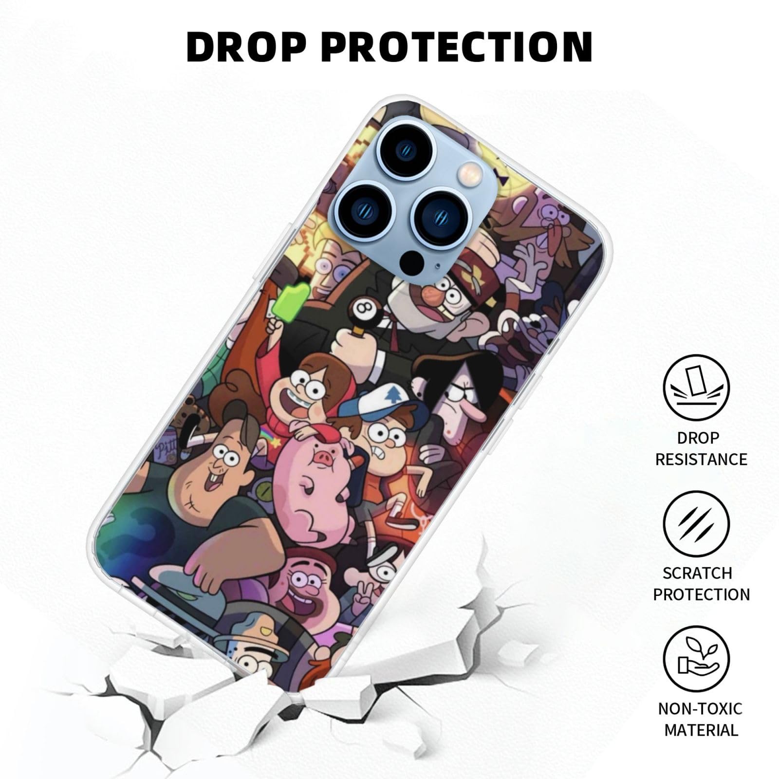 未使用✨ iPhone 13 pro 用 ケース スマホ カバー Amazon | ZTOFERA iPhone 13 Pro ケース用、クリアデイジー TPU